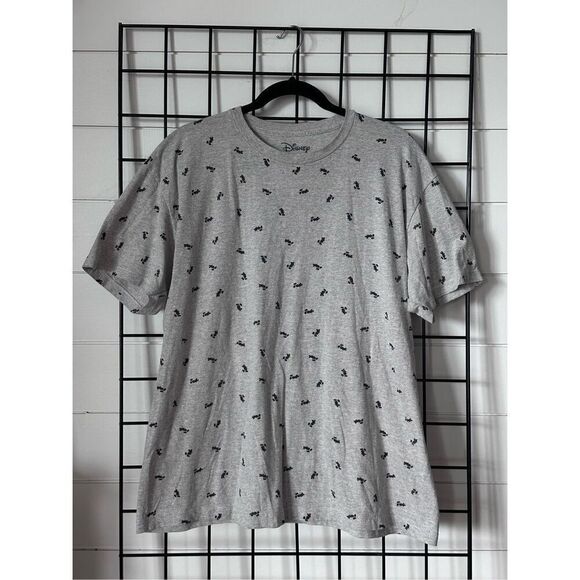 Disney Other - Disney SS T-Shirt Men’s XL Grey‎ Mickey Mouse All Over Print Graphic Logo